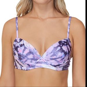RAISINS -  Purple Tie Dye Push Up Bikini Top